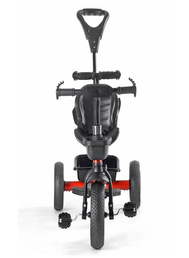 JoyRide Twin Trekkers Kids Tricycle with Parental Adjust Push Handle Children Seat Belt Dual Steering 2 footrest 2 Big seat Kids trikes Ride on Cycle Outdoor Toddler Bicycle for Boys & Girls (RED) - Image 3
